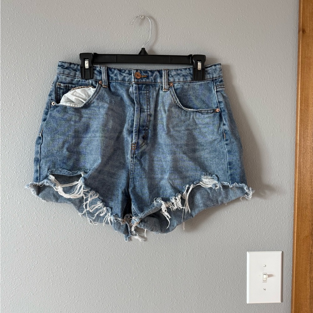 Wild Fable Blue Distressed Jean Shorts